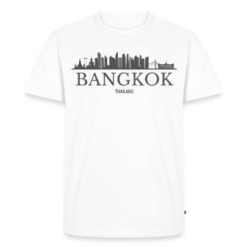 Bangkok, Thaïlande, silhouette de Bangkok - T-shirt Premium bio Homme - blanc - Devant - Nico (187cm)
