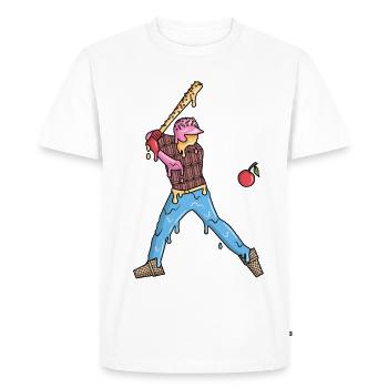 Baseball Baseballer Eiscreme Jungen Baseballspiele - T-shirt Premium bio Homme - blanc - Devant - Nico (187cm)