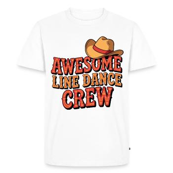 Awesome Line Dance Crew - Men's Premium Organic T-Shirt - white - Front - Nico (187cm)