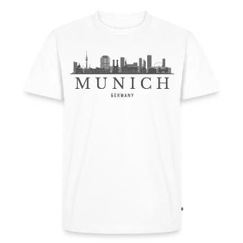 Munich Germany, Munich skyline - Men's Premium Organic T-Shirt - white - Front - Nico (187cm)