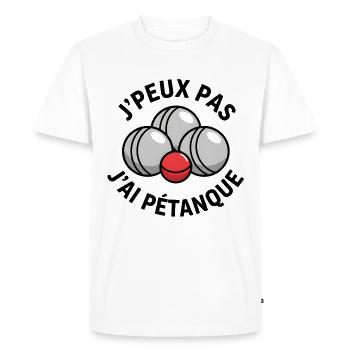 Jai Pétanque Boules Rire - Men's Premium Organic T-Shirt - white - Front - Nico (187cm)