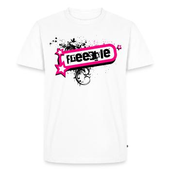 Freestyle Graffiti Pink Stars - T-shirt Premium bio Homme - blanc - Devant - Nico (187cm)