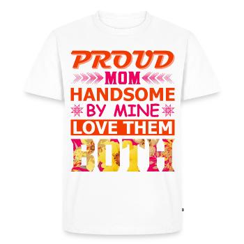 Maman fière de moi beau de moi, je les adore tous les deux chemise - T-shirt Premium bio Homme - blanc - Devant - Nico (187cm)