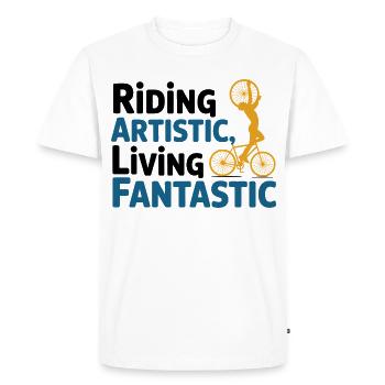 Sport cycliste artistique - T-shirt Premium bio Homme - blanc - Devant - Nico (187cm)