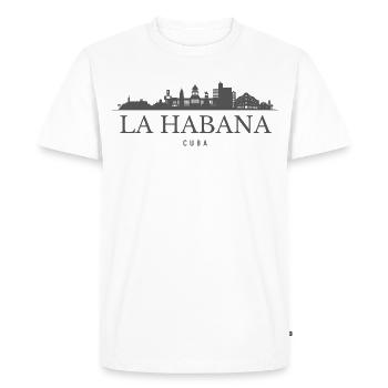 La Havane, Cuba, la silhouette de La Havane - T-shirt Premium bio Homme - blanc - Devant - Nico (187cm)