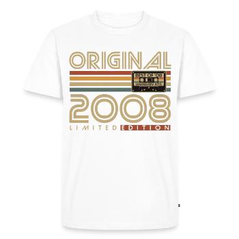 2008 Vintage Vintage Retro Birthday Gift - Men's Premium Organic T-Shirt - white - Front - Nico (187cm)