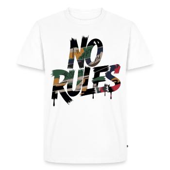 No Rules Street Art affichant le camouflage du graffiti - T-shirt Premium bio Homme - blanc - Devant - Nico (187cm)