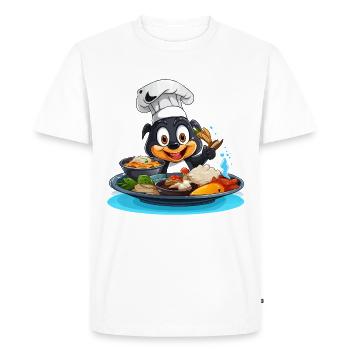Dessin animé Cooking Dog Chef - T-shirt Premium bio Homme - blanc - Devant - Nico (187cm)
