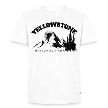 Hiking Yellowstone National Park - Men's Premium Organic T-Shirt - white - Front - Nico (187cm)