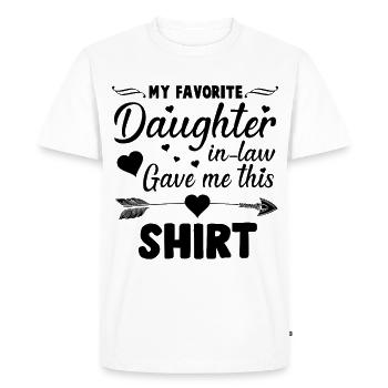 Ma belle-fille préférée m’a offert cette chemise - T-shirt Premium bio Homme - blanc - Devant - Nico (187cm)