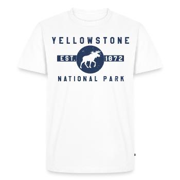 Yellowstone National Park Est 1872 - Men's Premium Organic T-Shirt - white - Front - Nico (187cm)
