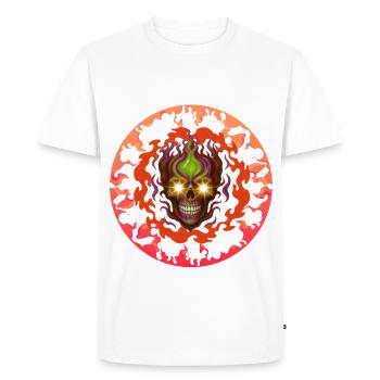 Ring of fire T-shirt Design - T-shirt Premium bio Homme - blanc - Devant - Nico (187cm)