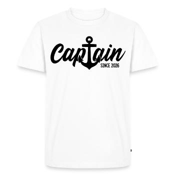 CAPITAINE 2026 CAPITAINE DEPUIS 2026 - T-shirt Premium bio Homme - blanc - Devant - Nico (187cm)