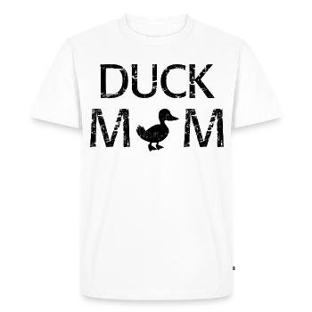 Chemise drôle mignonne de Duck Mom - T-shirt Premium bio Homme - blanc - Devant - Nico (187cm)