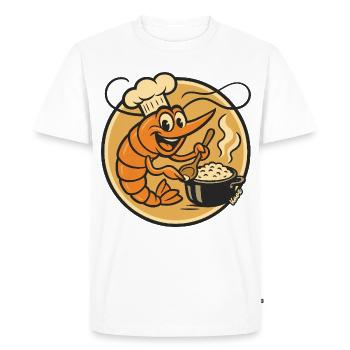 Lobster Chef Cartoon Pot - Men's Premium Organic T-Shirt - white - Front - Nico (187cm)
