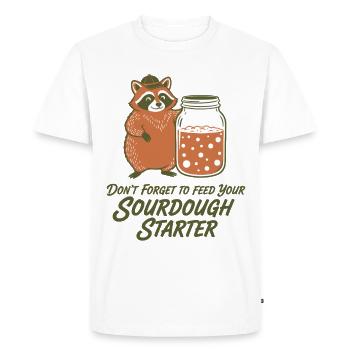 Sourdough Bread Baking Baker Sourdough Starter Era - Men's Premium Organic T-Shirt - white - Front - Nico (187cm)