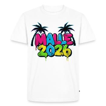 Malle 2026 Mallorca Party - Men's Premium Organic T-Shirt - white - Front - Nico (187cm)