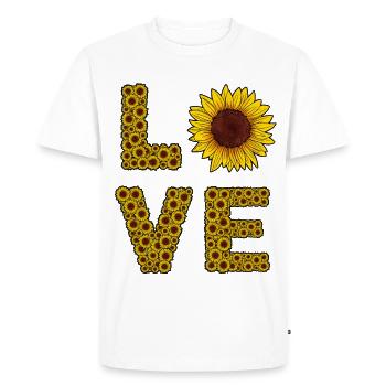 Été des Lettres d’Amour de Tournesol - T-shirt Premium bio Homme - blanc - Devant - Nico (187cm)