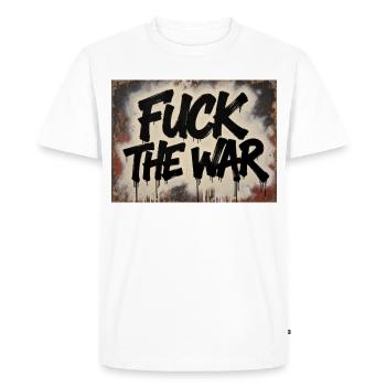 À LA GUERRE - T-shirt Premium bio Homme - blanc - Devant - Nico (187cm)