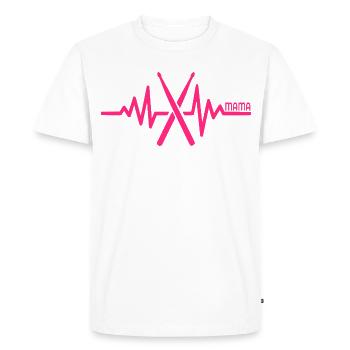 Drums Mom Percussionist - Men's Premium Organic T-Shirt - white - Front - Nico (187cm)