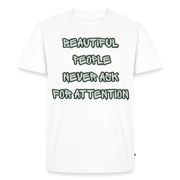 BEAUTIFUL - T-shirt Premium bio Homme - blanc - Devant - Nico (187cm)