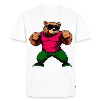 Bears Fitness - T-shirt Premium bio Homme - blanc - Devant - Nico (187cm)