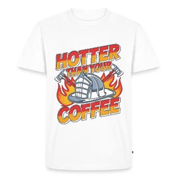Fire Lieutenant Hotter Than Your Fire Department - Men's Premium Organic T-Shirt - white - Front - Nico (187cm)