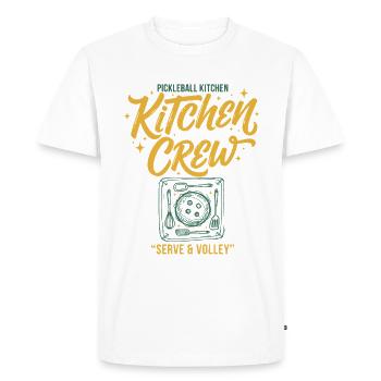 Pickleball Kitchen Crew Serve And Volley Love - Men's Premium Organic T-Shirt - white - Front - Nico (187cm)