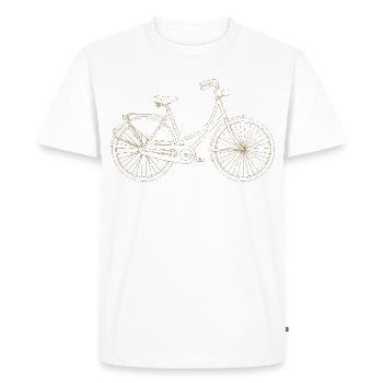 Vélo Rétro City Bike offert style Dutch Bike - T-shirt Premium bio Homme - blanc - Devant - Nico (187cm)