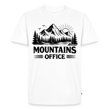 Mountains Office Mountain Lovers Adventure - T-shirt Premium bio Homme - blanc - Devant - Nico (187cm)