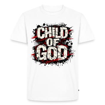Child Of God Streetwear Vintage - T-shirt Premium bio Homme - blanc - Devant - Nico (187cm)