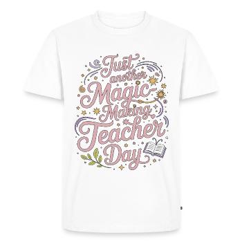 Elementary Teacher Just Another Magic Educator - Men's Premium Organic T-Shirt - white - Front - Nico (187cm)