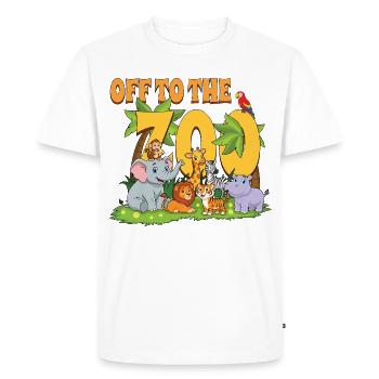 Direction The Zoo Animals Fête Zoo Jungle Zoo - T-shirt Premium bio Homme - blanc - Devant - Nico (187cm)