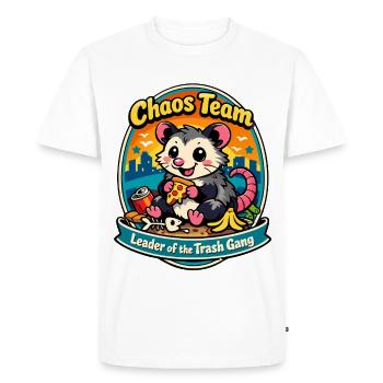 Chaos Team Leader Opossum - Men's Premium Organic T-Shirt - white - Front - Nico (187cm)