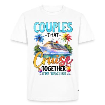Couples That Cruise Together Stay Together - Men's Premium Organic T-Shirt - white - Front - Nico (187cm)