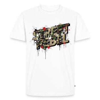 Déclaration de graffiti de camouflage de rebelle de rue - T-shirt Premium bio Homme - blanc - Devant - Nico (187cm)