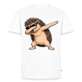 Éponge du hérisson - T-shirt Premium bio Homme - blanc - Devant - Nico (187cm)