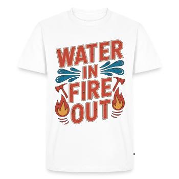 Fire Engineer Water In Fire Out Pump Operator - Men's Premium Organic T-Shirt - white - Front - Nico (187cm)