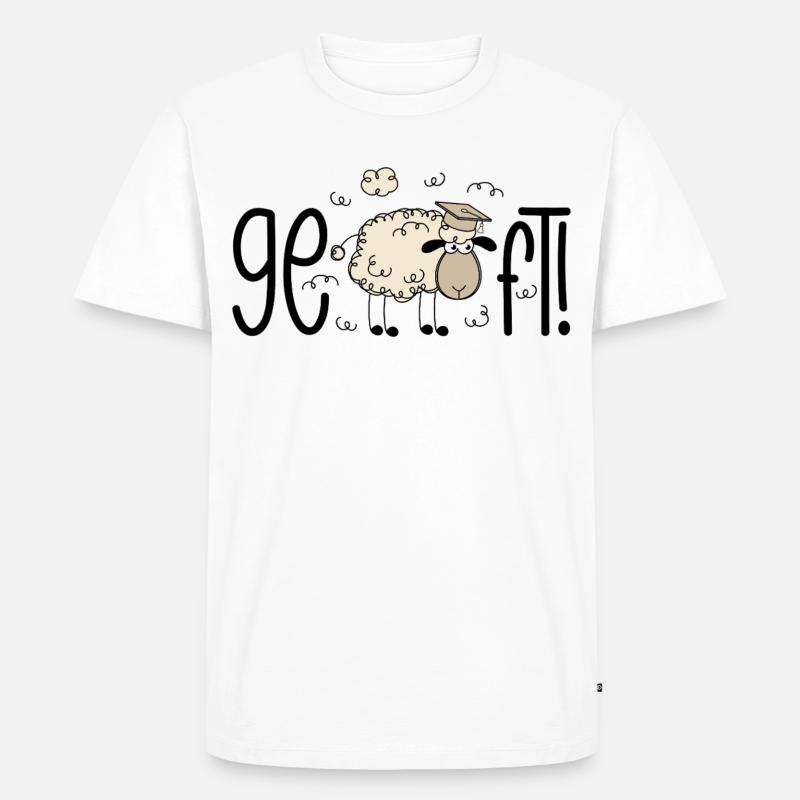 Geschafft! Schaf - Männer Premium Bio T-Shirt - Weiß