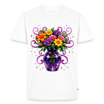 Bénédictions de Beltane Fleur Mystique du 1er Mai - T-shirt Premium bio Homme - blanc - Devant - Nico (187cm)
