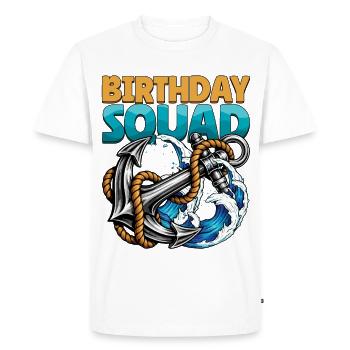 Ancre de la croisière d’été de la plage Birthday Squad - T-shirt Premium bio Homme - blanc - Devant - Nico (187cm)