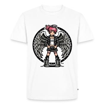 Punk Angel Rebel - Men's Premium Organic T-Shirt - white - Front - Nico (187cm)