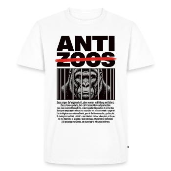 Chemise Sauver les Animaux Gorille Bien-être Animal - T-shirt Premium bio Homme - blanc - Devant - Nico (187cm)