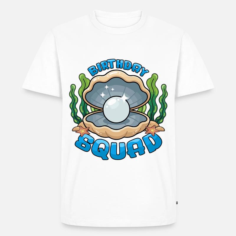 Birthday Squad Beach Summer Cruise Shell - Männer Premium Bio T-Shirt - Weiß