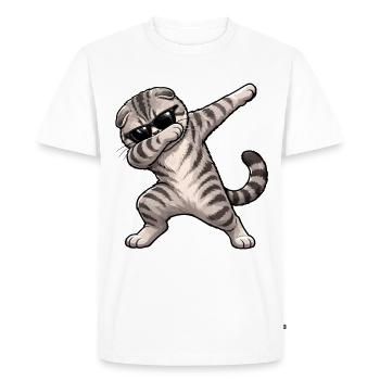 Tamponnage du Scottish Fold - T-shirt Premium bio Homme - blanc - Devant - Nico (187cm)