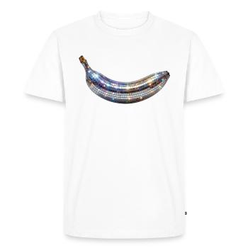 Disco Banana - T-shirt Premium bio Homme - blanc - Devant - Nico (187cm)