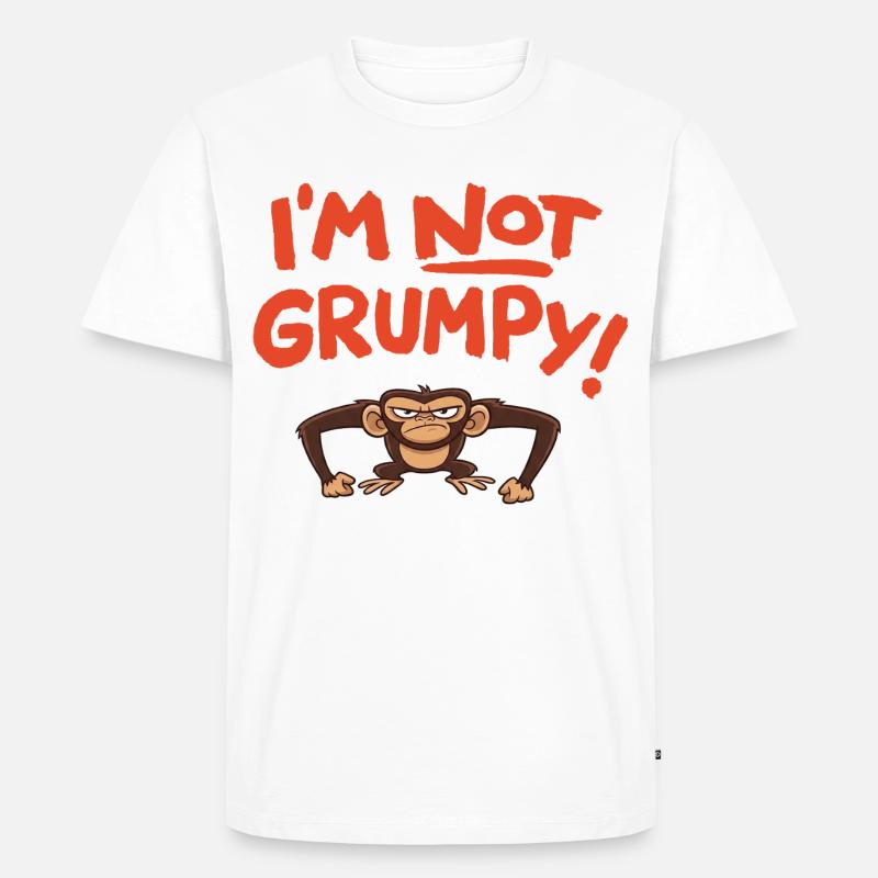 I´m not grumpy - Männer Premium Bio T-Shirt - Weiß