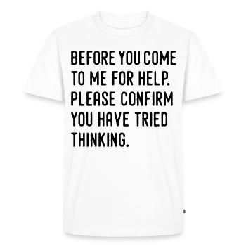Humour - T-shirt Premium bio Homme - blanc - Devant - Nico (187cm)