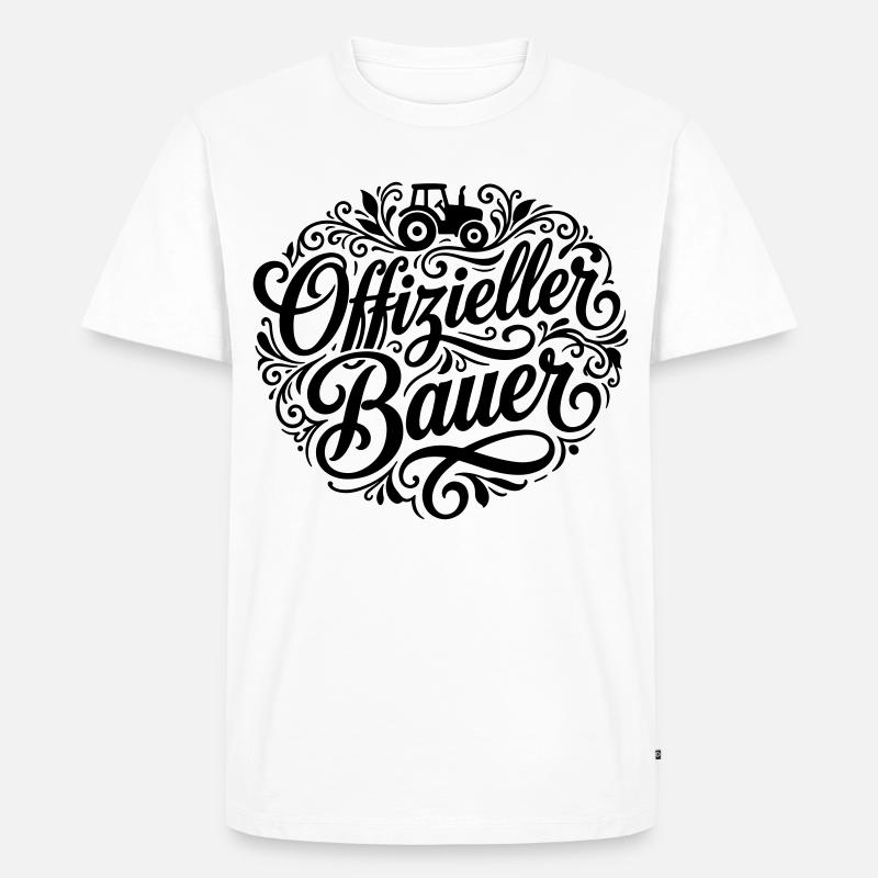 Offizieller Bauer - Männer Premium Bio T-Shirt - Weiß