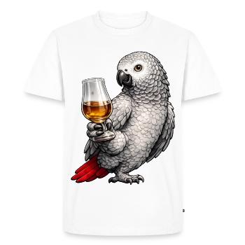 African grey parrot whisky - Men's Premium Organic T-Shirt - white - Front - Nico (187cm)
